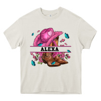 Pink Costom Name Cowgirl Hat And Roses Heavy Core Tee | Teevron
