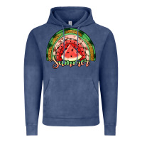 Vintage Denim watermelon summer rainbow Vintage Hoodie - Jasminsmagicworld