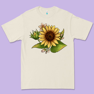 Sunflower Premium Tee Designed By Jahusdesignshop