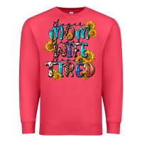 Cardinal Super mom super wife super tired Premium Sweatshirt - CowGirlArtShop
