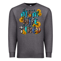 Charcoal Heather Super mom super wife super tired Premium Sweatshirt - CowGirlArtShop