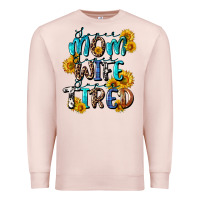 Pale Pink Super mom super wife super tired Premium Sweatshirt - CowGirlArtShop