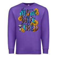 Purple Super mom super wife super tired Premium Sweatshirt - CowGirlArtShop