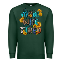 Sports Green Super mom super wife super tired Premium Sweatshirt - CowGirlArtShop