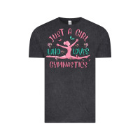 Vintage Black just a girl who loves gymnastics Vintage Tee - MaliasSmallBusiness