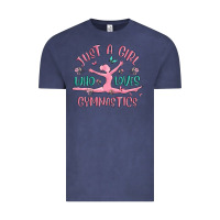 Vintage Denim just a girl who loves gymnastics Vintage Tee - MaliasSmallBusiness