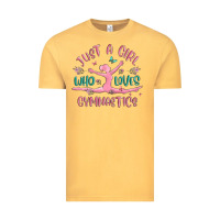 Vintage Mustard just a girl who loves gymnastics Vintage Tee - MaliasSmallBusiness