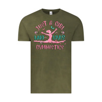 Just A Girl Who Loves Gymnastics Vintage Tee | Teevron
