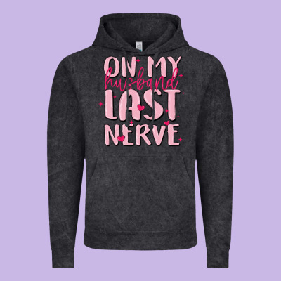 On My Husband Last Nerve Vintage Hoodie Designed By Maliassmallbusiness