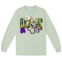 Matcha Mardi Gras Love Nurse Long Sleeve Tee - BundleAndBundleShop