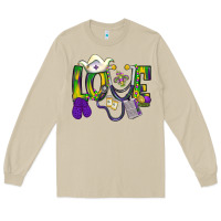 Mushroom Mardi Gras Love Nurse Long Sleeve Tee - BundleAndBundleShop