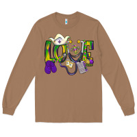 Toasted Coconut Mardi Gras Love Nurse Long Sleeve Tee - BundleAndBundleShop