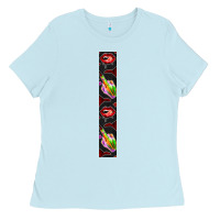 Baby Blue Halloween Key Fob Ladies Tee - BundleAndBundleShop