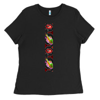 Black Halloween Key Fob Ladies Tee - BundleAndBundleShop