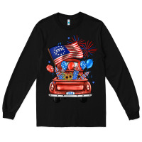 Black farm truck,america flag Long Sleeve Tee - JahusDesignShop
