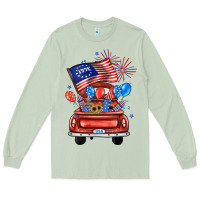 Matcha farm truck,america flag Long Sleeve Tee - JahusDesignShop