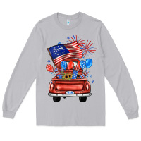 Moon Dust farm truck,america flag Long Sleeve Tee - JahusDesignShop