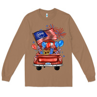 Toasted Coconut farm truck,america flag Long Sleeve Tee - JahusDesignShop