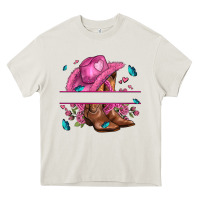 Cream pink cowgirl hat and roses Heavy Core Tee - AdoDesignShop