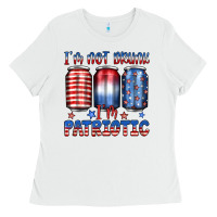 White i'm not drunk i'm patriotic Ladies Tee - JahusDesignShop