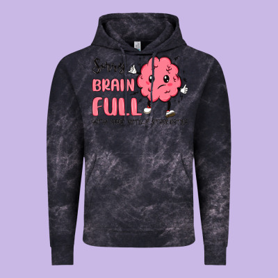Sorry Brain Full Vintage Hoodie Designed By Maliassmallbusiness