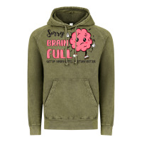Vintage Olive sorry brain full Vintage Hoodie - MaliasSmallBusiness