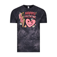 Cloud Black happy valentine heart Vintage Tee - MaliasSmallBusiness