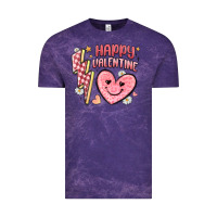 Cloud Purple happy valentine heart Vintage Tee - MaliasSmallBusiness
