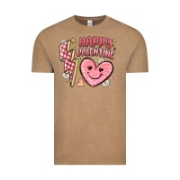 Vintage Coffee happy valentine heart Vintage Tee - MaliasSmallBusiness