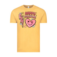 Vintage Mustard happy valentine heart Vintage Tee - MaliasSmallBusiness