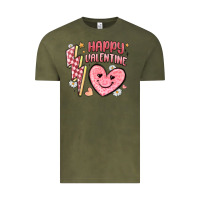 Vintage Olive happy valentine heart Vintage Tee - MaliasSmallBusiness