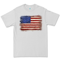 Dove Grey American flag Premium Tee - JahusDesignShop