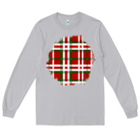 Moon Dust Christmas Tartan Patch Long Sleeve Tee - BundleAndBundleShop