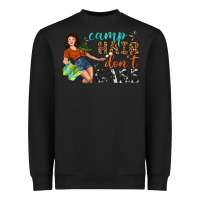 Black Camp Hair Don't Care Heavyweight Sweatshirt - BundleAndBundleShop