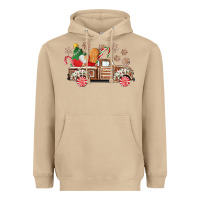 Mushroom christmas gingerbread truck Heavyweight Hoodie - CowGirlArtShop