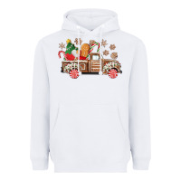 White christmas gingerbread truck Heavyweight Hoodie - CowGirlArtShop
