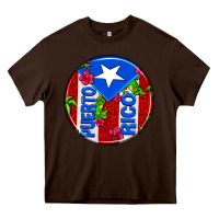Chocolate Brown puerto rico coasters Heavy Core Tee - AdoDesignShop