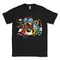 Black Christmas sunflower gemstone nurse Classic Tee - JahusDesignShop