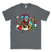 Charcoal Heather Christmas sunflower gemstone nurse Classic Tee - JahusDesignShop