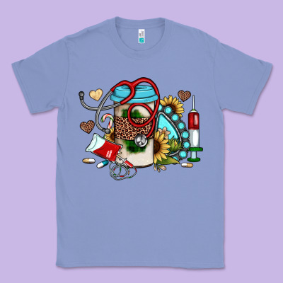 Christmas Sunflower Gemstone Nurse Classic Tee Designed By Jahusdesignshop