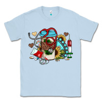 Dusty Blue Christmas sunflower gemstone nurse Classic Tee - JahusDesignShop