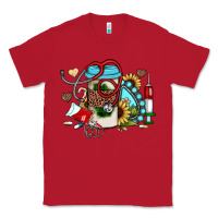 Red Christmas sunflower gemstone nurse Classic Tee - JahusDesignShop