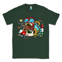 Sports Green Christmas sunflower gemstone nurse Classic Tee - JahusDesignShop