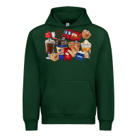 Forest Green postal worker coffee cups Urban Hoodie - FaDigitalArtStudio