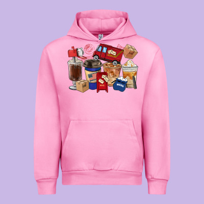 Postal Worker Coffee Cups Urban Hoodie Designed By Fadigitalartstudio