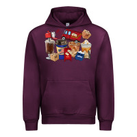 Mauve Wine postal worker coffee cups Urban Hoodie - FaDigitalArtStudio