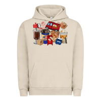 Pigment French Oak postal worker coffee cups Urban Hoodie - FaDigitalArtStudio