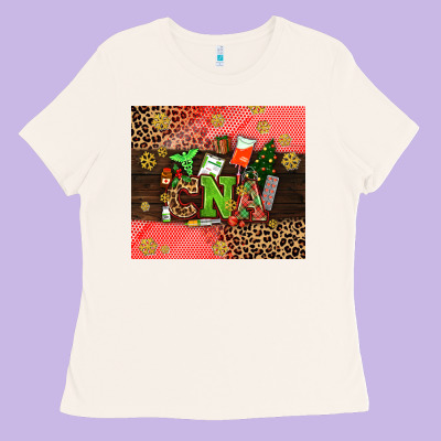 Cna Christmas Ladies Tee Designed By Adodesignshop