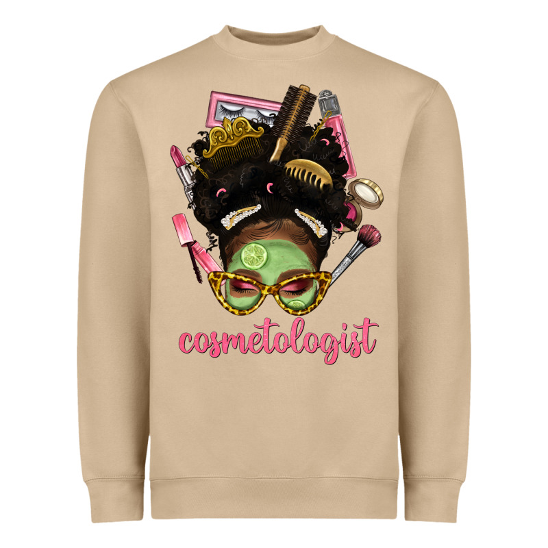 Afro Messy Bun Cosmetologist Heavyweight Sweatshirt by BundleAndBundleShop | Teevron