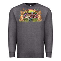 Charcoal Heather Oh how he loves us cross Easter Day Premium Sweatshirt - HowdyJamesFarm